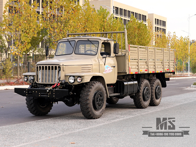 6×6东风EQ2100越野车_190马力六轮驱动尖头单排运输车_全驱出口专用卡车