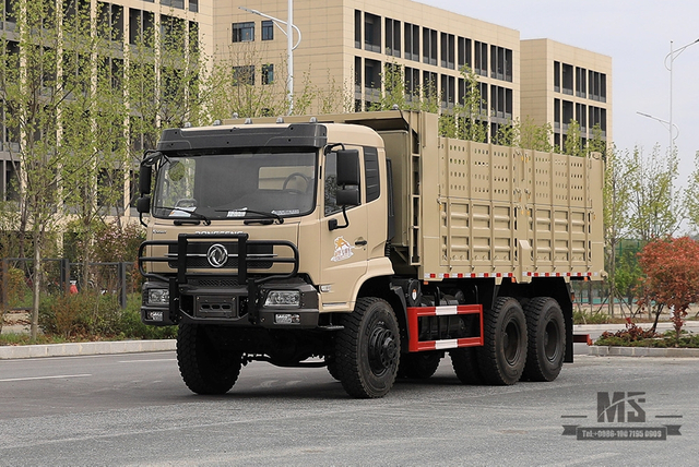 东风6×6越野专用自卸卡车_260马力六驱三轴后7T/13T双胎矿用卡车自卸车_6WD出口专用整车