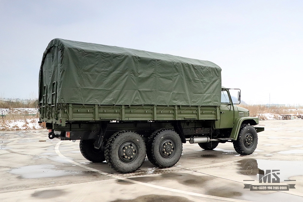 东风六驱EQ2100越野车_6*6 3.5T经典军绿长头卡车带篷布杆出售_东风245柴油运兵车出口特价整车 