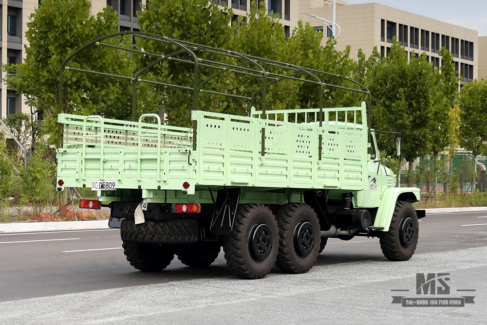东风六轮驱动EQ2100越野卡车_190马力东风6×6 3.5T三轴单排尖头卡车带篷布杆_出口专用整车 