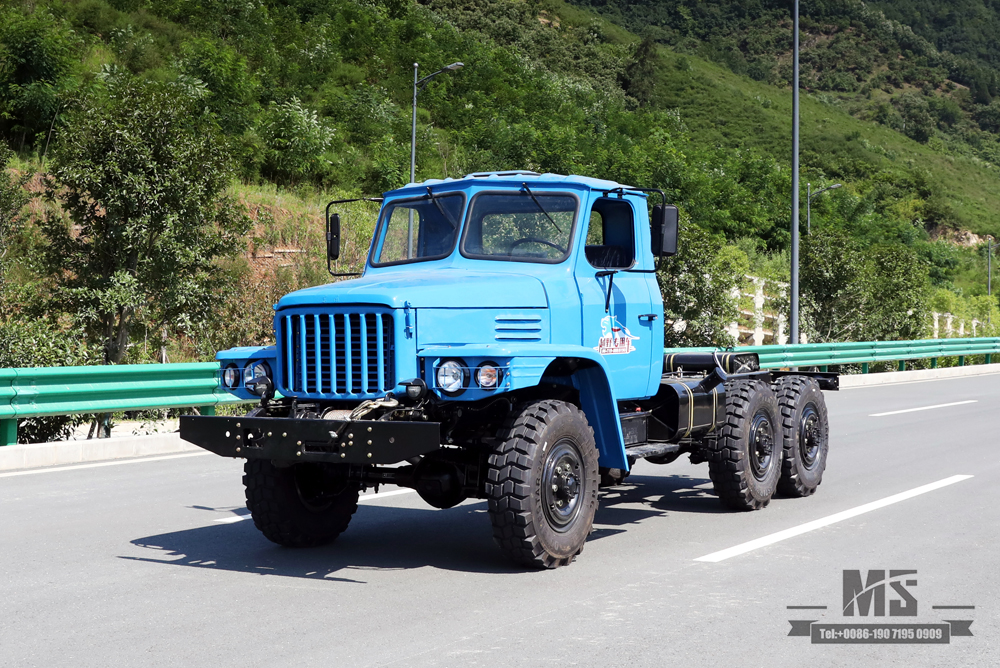 170马力EQ2082底盘_东风六驱EQ2082越野卡车底盘_双玻240运输车_6×6尖头25Y卡车出口专用底盘