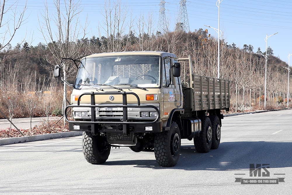 EQ2102 东风六轮驱动越野卡车_ 6×6 驼灰色半 153 驾驶室运输卡车_东风经典全驱卡车出口专用整车