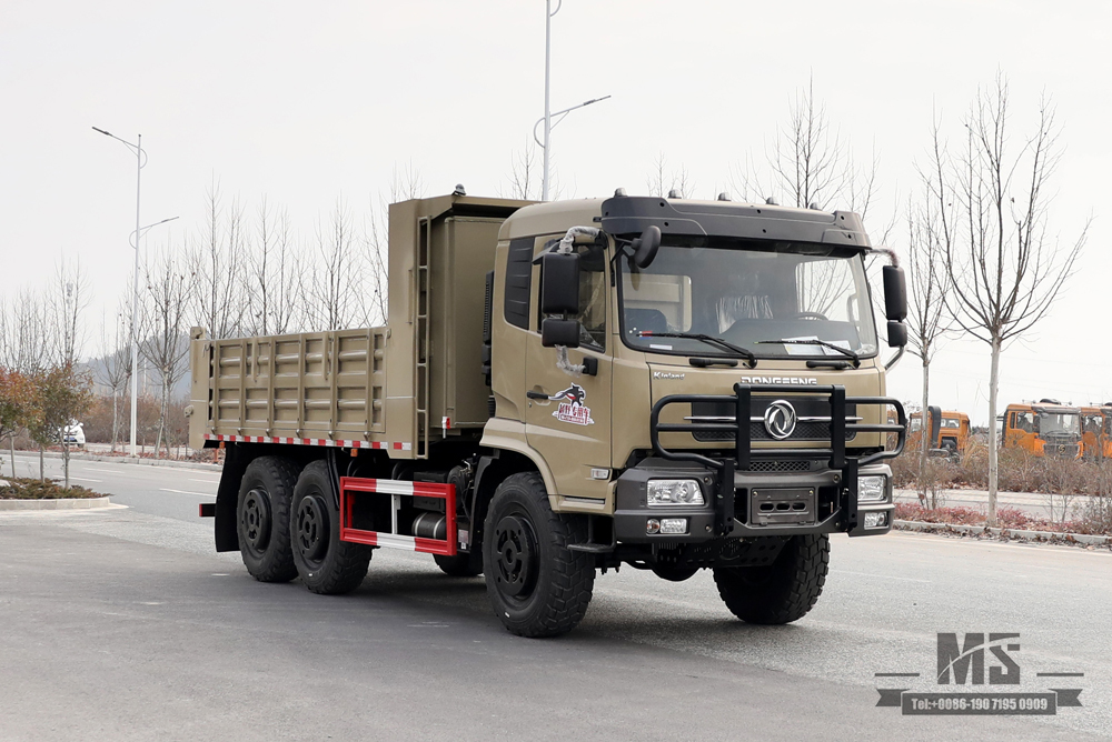 210马力东风六轮驱动自卸卡车_ 6×6平头自卸车6*6越野运输卡车_出口特价整车