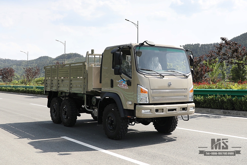 米色 190HP 东风 EQ2082 6WD 越野卡车_东风六轮驱动平头 6X6 柴油货车运输卡车_出口特价 整车