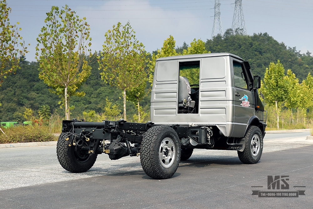 银色 113hp 依维柯 4*4 底盘_四轮驱动小型 底盘 依维柯短头 底盘_4WD 出口特价 整车 底盘 