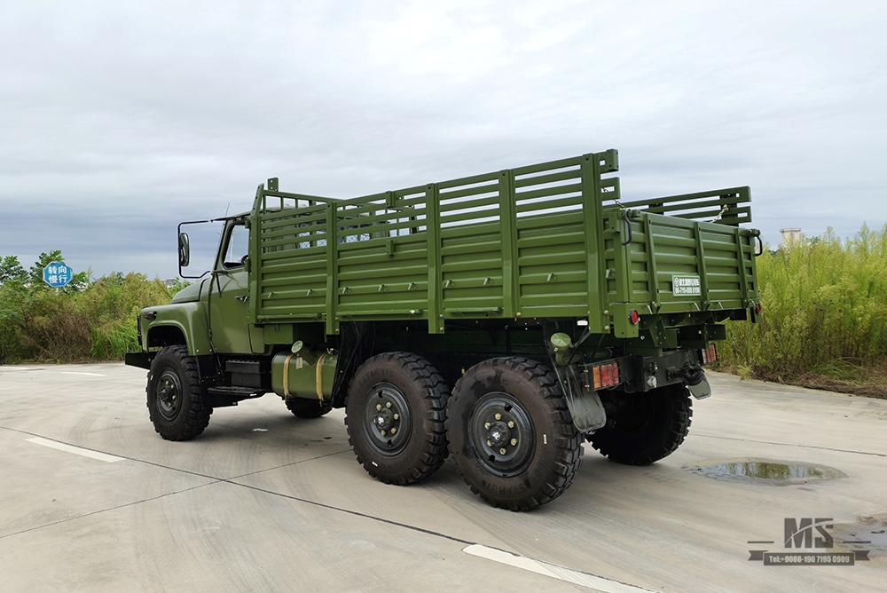 170马力EQ2082东风六驱卡车_6*6单排尖头越野专用卡车_6×6尖头25Y卡车出口专用整车