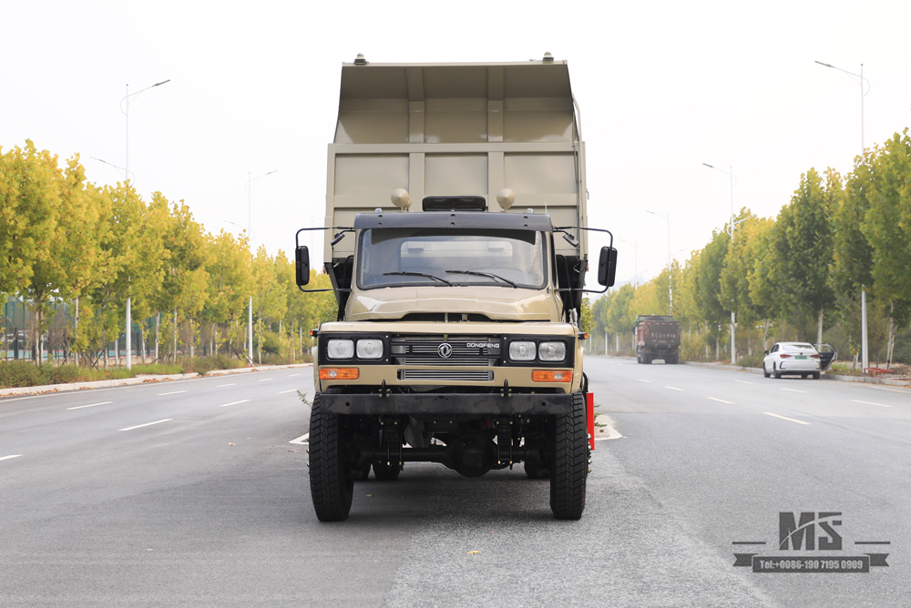 东风四轮驱动自卸卡车_170马力四轮驱动尖头越野卡车_4*4矿场卡车厂家出口特价整车