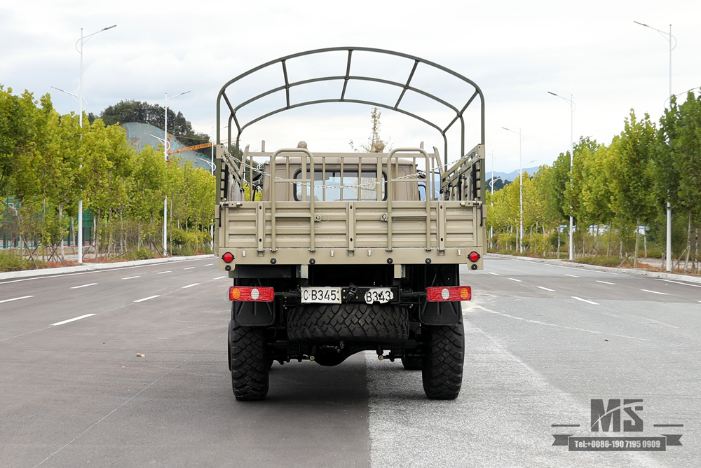 4*4东风货车_190马力长头2.5T带绞车越野卡车_四轮驱动长途卡车出口专用整车