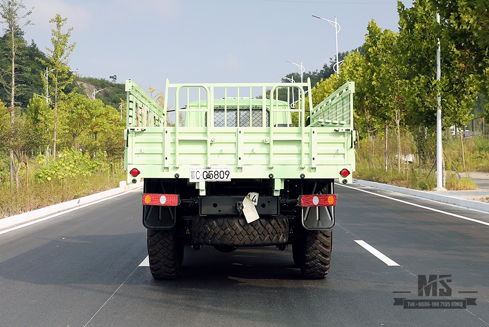 东风六驱EQ2100越野卡车_190马力东风3.5T三轴薄荷绿单排尖头全驱卡车_出口专用整车 