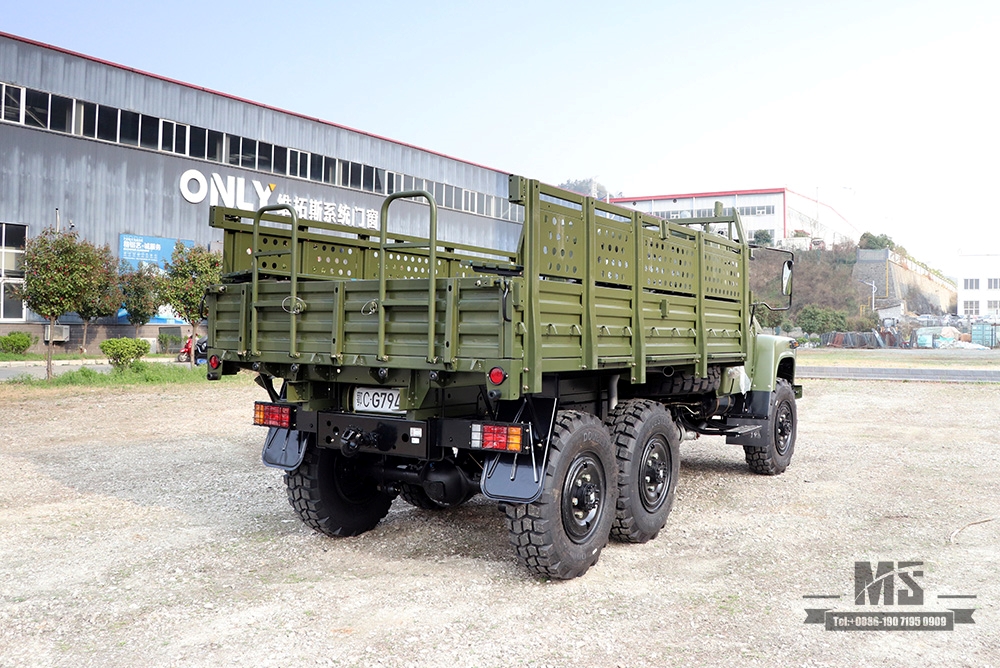 东风军绿EQ2100越野车_6×6 190马力经典尖头越野整车出售_东风6WD 245柴油运兵车出口特价整车 