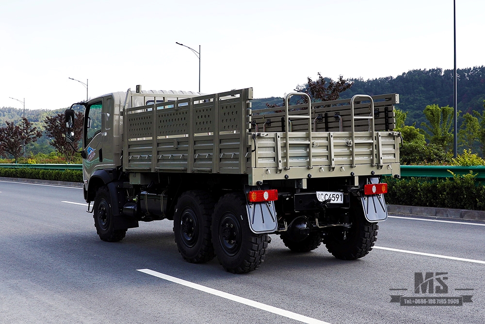 米色 190HP 东风 EQ2082 6WD 越野卡车_东风六轮驱动平头 6X6 柴油货车运输卡车_出口特价 整车