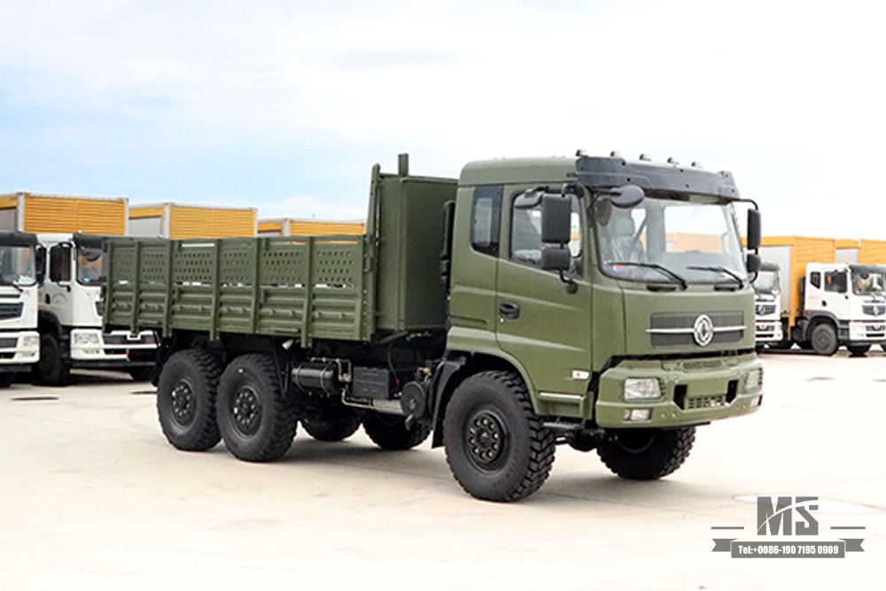 190马力六轮驱动东风越野卡车_ 6×6东风平头半排货车整车 全驱 6*6出口特价整车