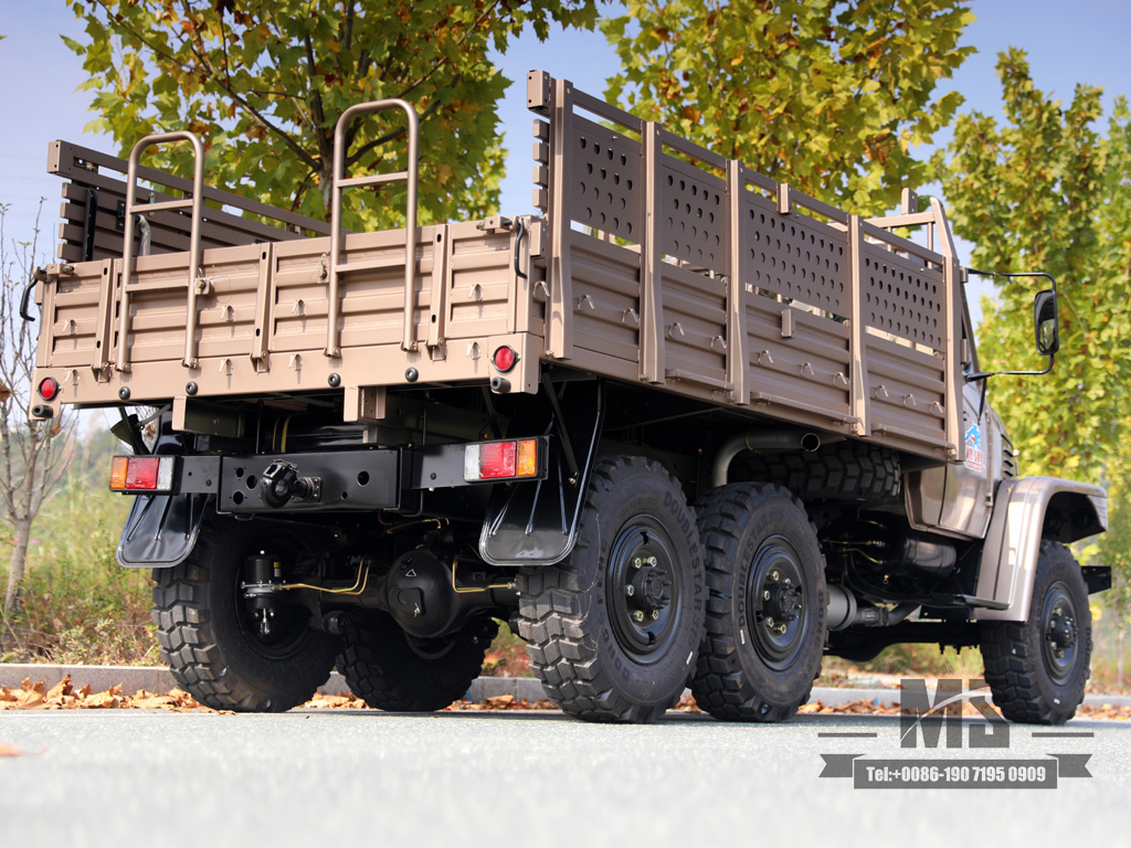经典EQ2082香槟色整车 6x6东风尖头单排矿用卡车专用整车
