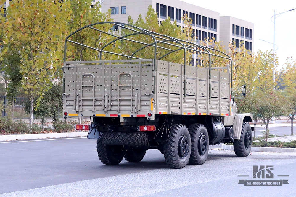 东风六轮驱动EQ2100卡车_ 6×6 190hp 3.5T东风长头单排高货箱带篷布杆运输卡车_全驱出口专用卡车