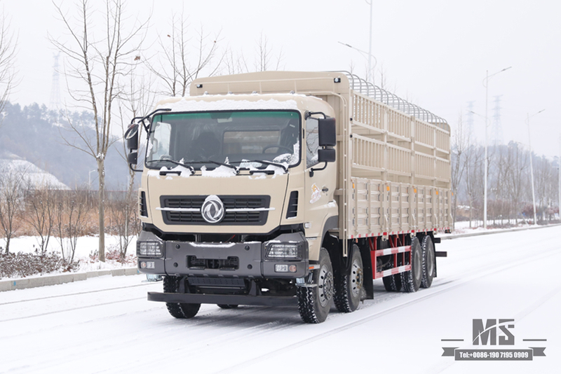 东风8*4仓栅运输车_420马力平头车_长途卡车出口专用整车