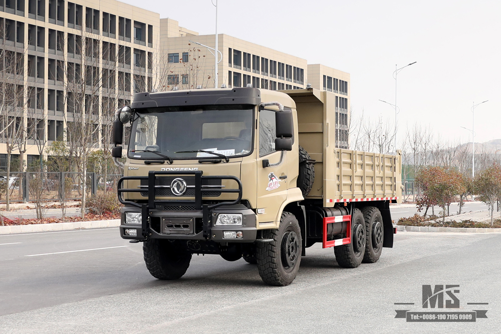 210马力东风六轮驱动自卸卡车_ 6×6平头自卸车6*6越野运输卡车_出口特价整车