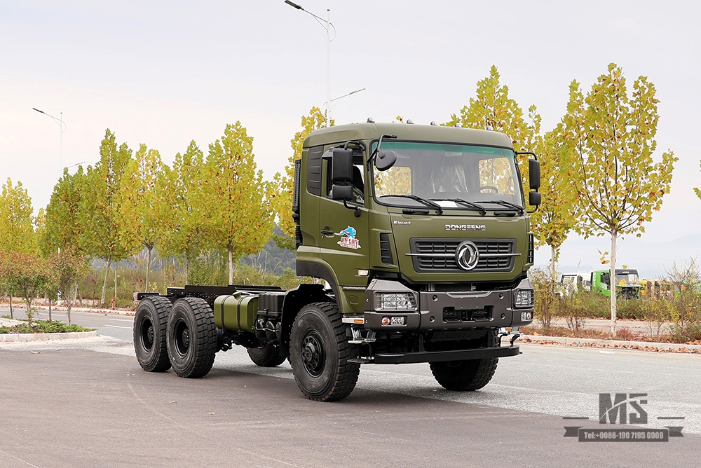 450HP东风六轮驱动重型卡车底盘改装_6×6重型卡车三轴商用整车 底盘_6WD后双15T定制底盘出口特价底盘