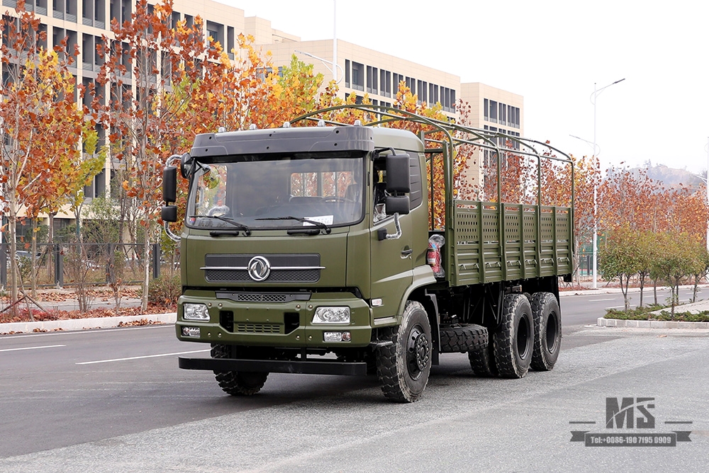 210马力东风6*4越野卡车_东风6x4平头半货车带篷布杆_出口特价整车
