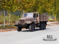 经典EQ2082香槟色整车 6x6东风尖头单排矿用卡车专用整车