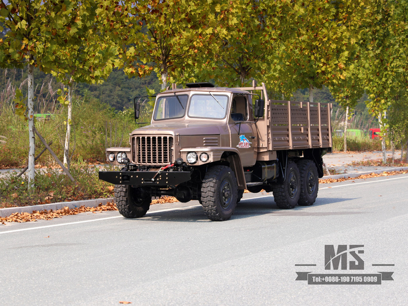 经典EQ2082香槟色整车 6x6东风尖头单排矿用卡车专用整车