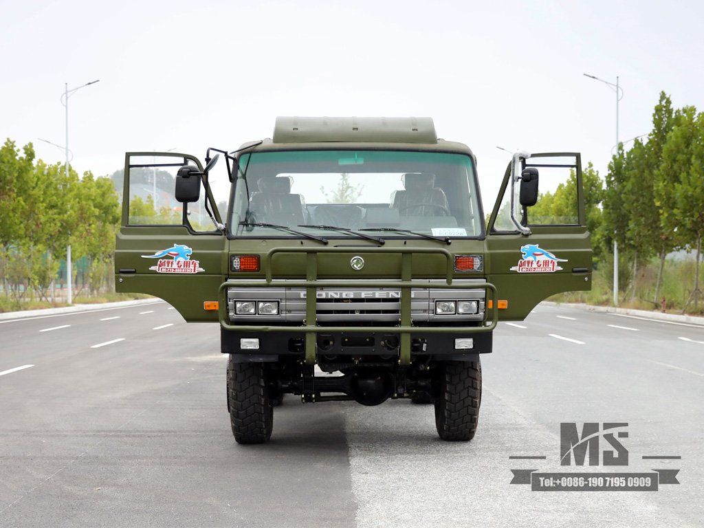 190HP Dongfeng EQ2102六轮驱动底盘 _ 6×6 EQ246 153双行驾驶室陆军绿色卡车底盘