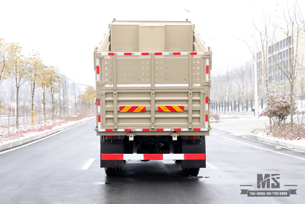 6×6驼灰色东风六轮驱动自卸卡车_平头货箱挡板加高自卸车改装厂_出口特价整车