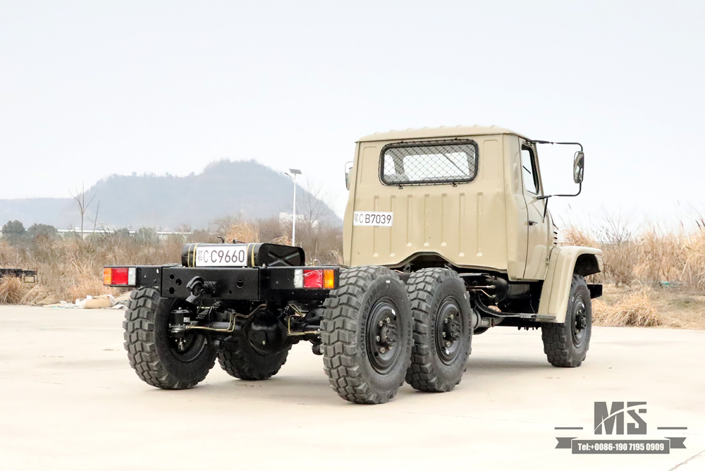 东风六驱EQ2082底盘_170马力EQ2082双玻尖头越野卡车底盘_240运输车_6×6卡车出口专用底盘
