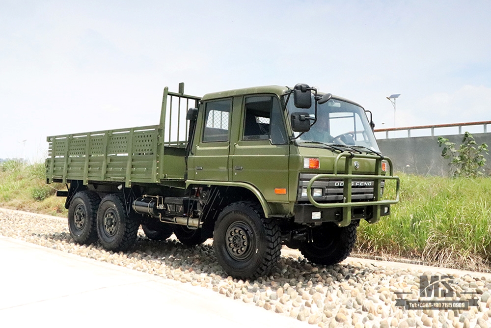 东风六轮驱动EQ2102越野卡车_6×6军绿3.6T双排153驾驶室货车出售_出口特价整车