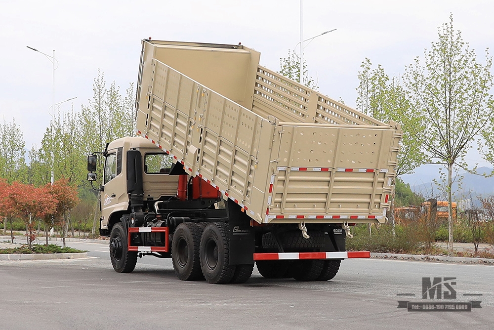 260马力东风6×6越野专用自卸卡车_六驱三轴后双胎矿用车_定制7T/13T叉车_出口专用整车