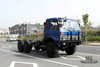 210马力东风EQ2102六轮驱动底盘_6×6蓝色153一排半驾驶室越野底盘_东风六轮驱动卡车底盘出口专用卡车底盘