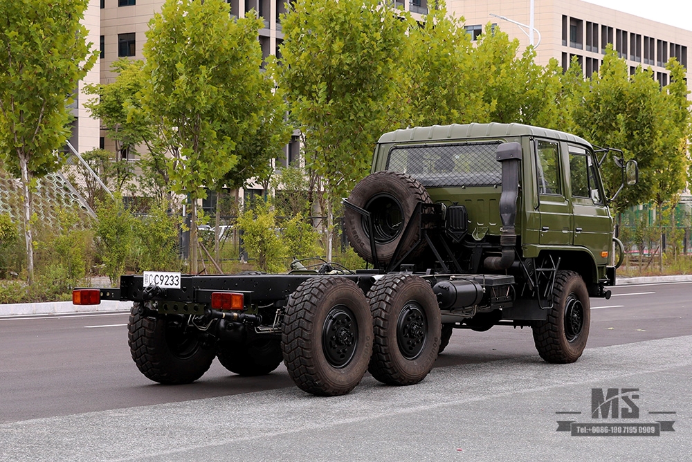190马力军绿东风EQ2102六驱底盘_6×6 EQ246 153双排驾驶室越野底盘_东风出口专用整车 底盘