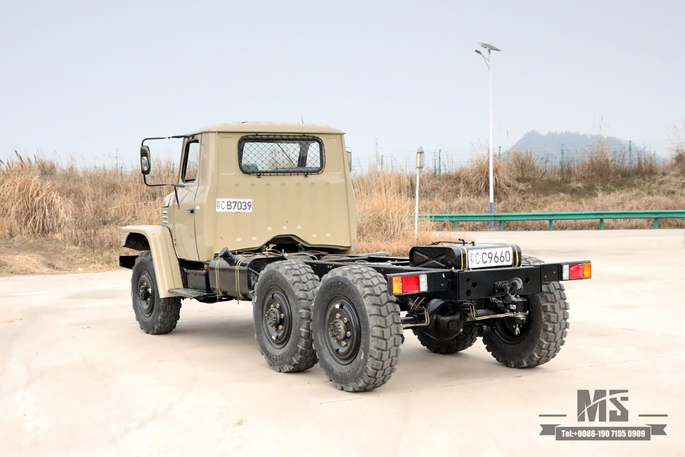 东风六驱EQ2082底盘_170马力EQ2082双玻尖头越野卡车底盘_240运输车_6×6卡车出口专用底盘