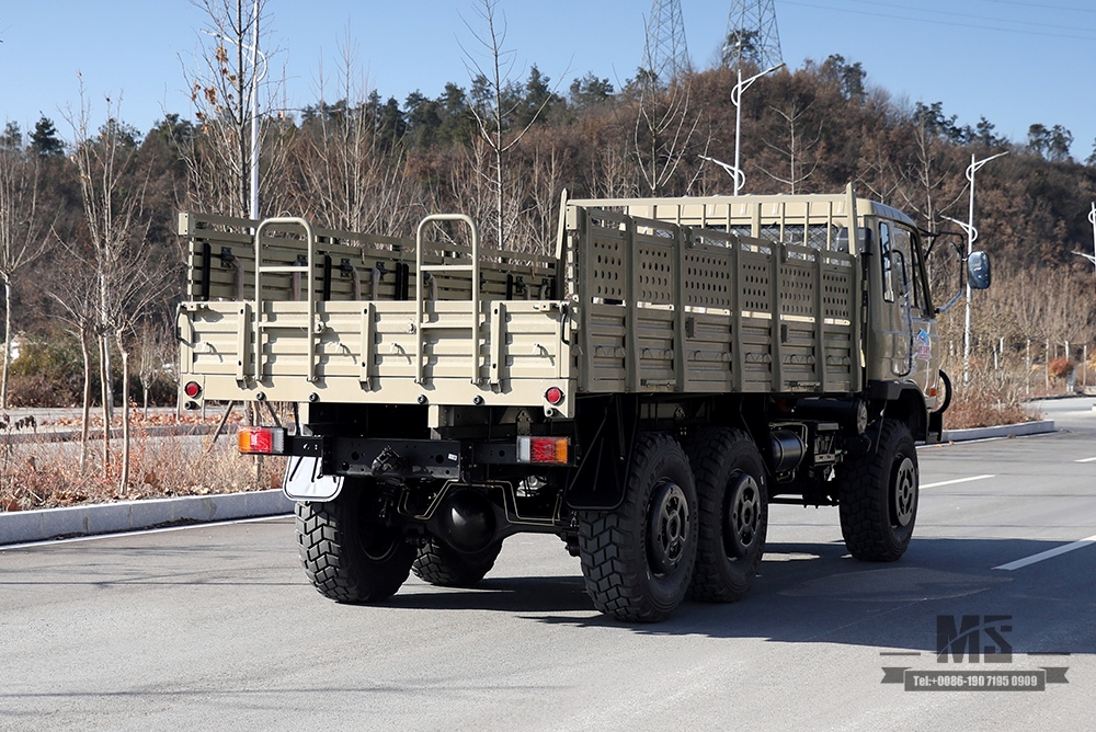 EQ2102 东风六轮驱动越野卡车_ 6×6 驼灰色半 153 驾驶室运输卡车_东风经典全驱卡车出口专用整车