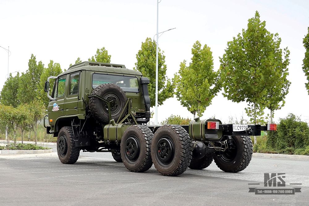 190马力东风EQ2102六轮驱动底盘_6×6 EQ246 153双排驾驶室军绿卡车底盘_东风卡车底盘出口专用整车 底盘