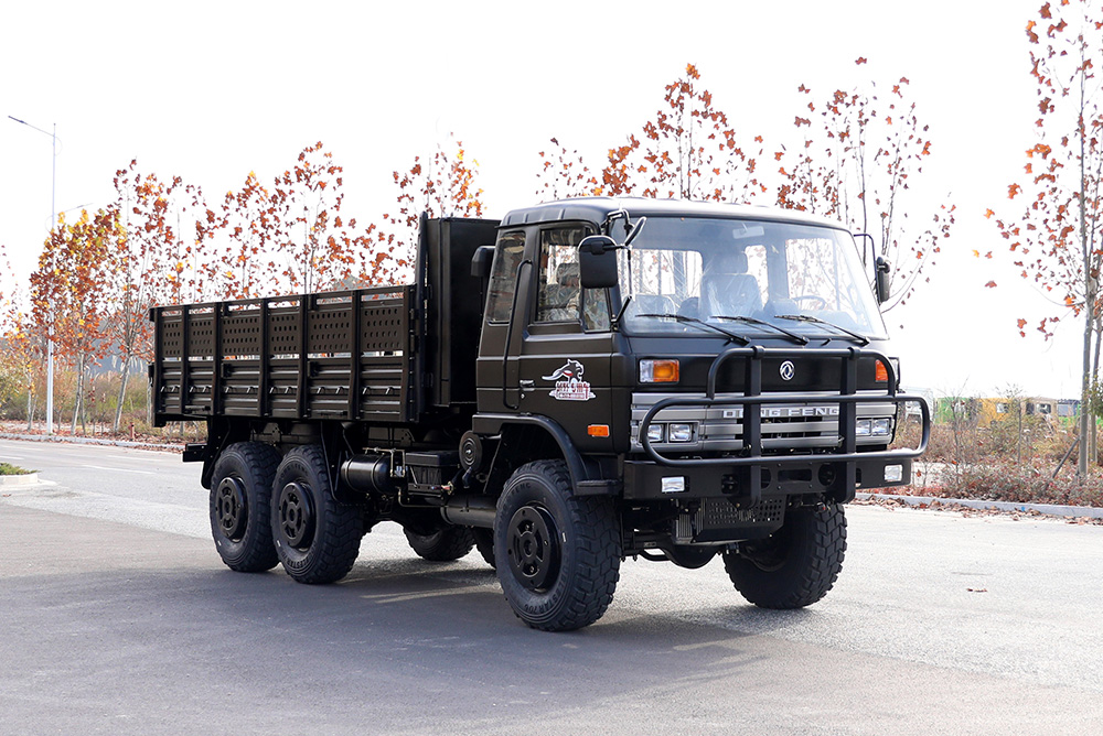 东风EQ2102越野车_190马力3.5T三轴六轮驱动黑货整车_全轮驱动EQ2102G出口专用整车