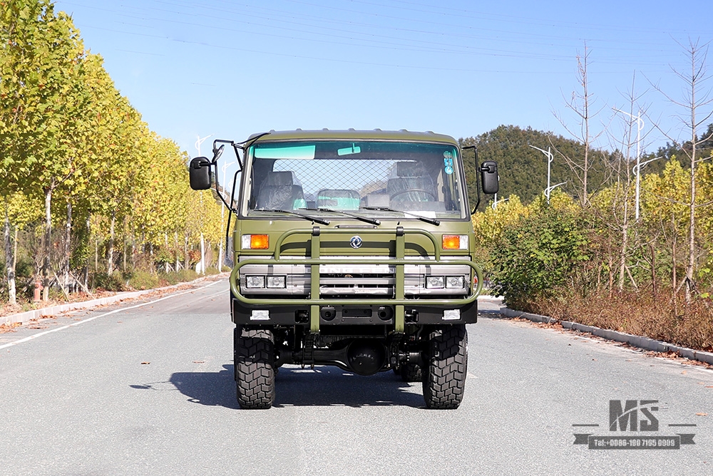 190马力东风EQ2102六轮驱动底盘_6×6军绿153一排半驾驶室越野底盘_东风卡车底盘出口专用卡车底盘