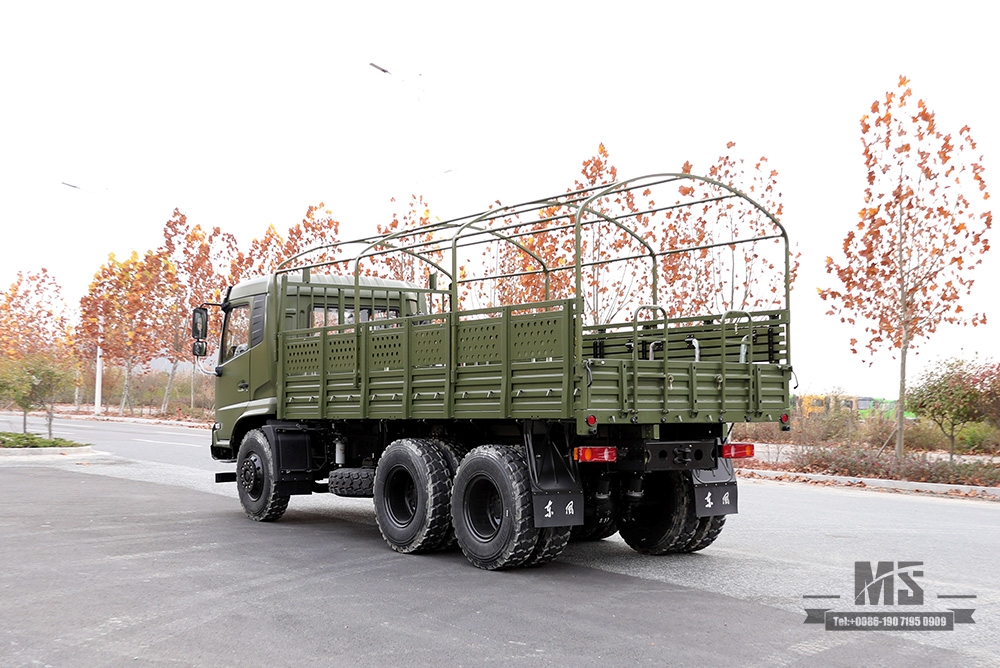 210马力东风6*4越野卡车_东风6x4平头半货车带篷布杆_出口特价整车