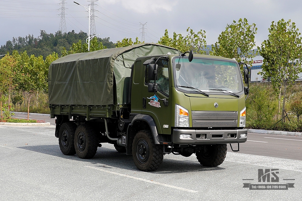 170马力东风6WD EQ2082越野卡车_EQ240平头柴油货车厂_东风6x6全轮驱动民用越野卡车出售_出口特价整车