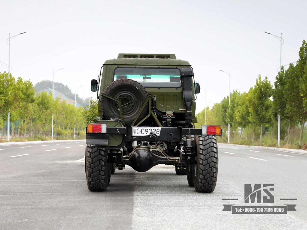 190HP Dongfeng EQ2102六轮驱动底盘 _ 6×6 EQ246 153双行驾驶室陆军绿色卡车底盘