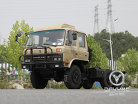 Donggfeng EQ2102N越野卡车底盘 - 210hp双行沙漠货物整车 |导出模型|带有篷布的空调