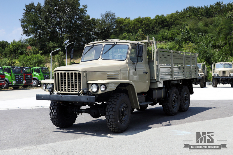 驼灰EQ2082卡车_东风170马力六驱240越野卡车_尖头双玻运输整车_6×6 25Y出口专用卡车