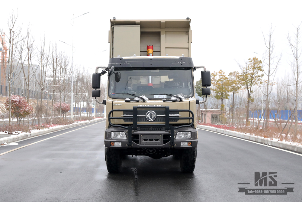 6×6驼灰色东风六轮驱动自卸卡车_平头货箱挡板加高自卸车改装厂_出口特价整车