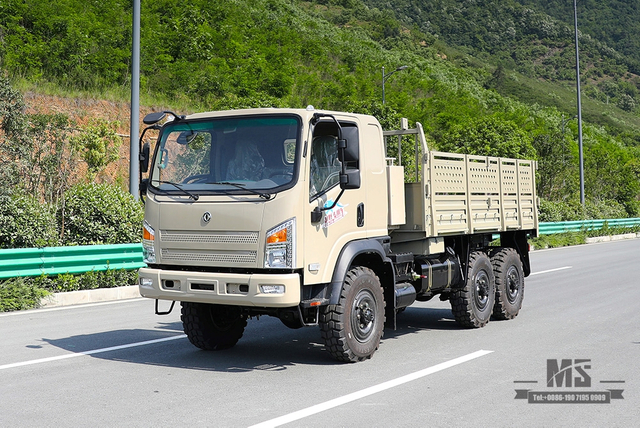 米色 190HP 东风 EQ2082 6WD 越野卡车_东风六轮驱动平头 6X6 柴油货车运输卡车_出口特价 整车