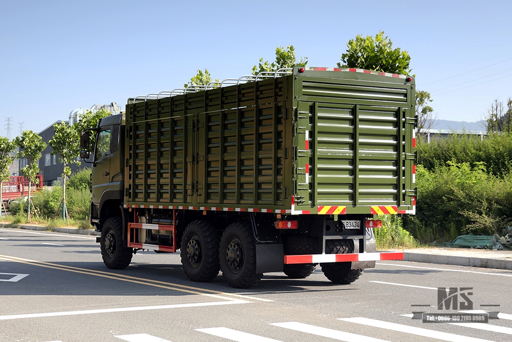 340马力东风六轮驱动越野货车_6*6 15T高集装箱重型卡车_6WD出口专用物流车