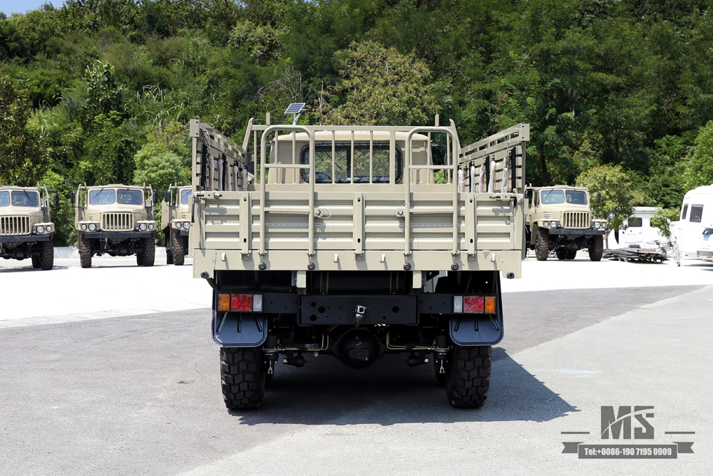 驼灰EQ2082卡车_东风170马力六驱240越野卡车_尖头双玻运输整车_6×6 25Y出口专用卡车