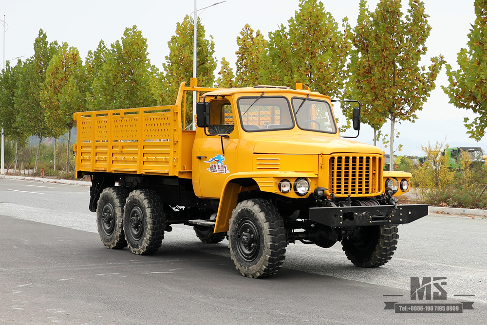 170马力东风EQ2082尖头卡车_六轮驱动EQ2082越野卡车_双玻240运输整车_6×6 25Y卡车出口专用整车
