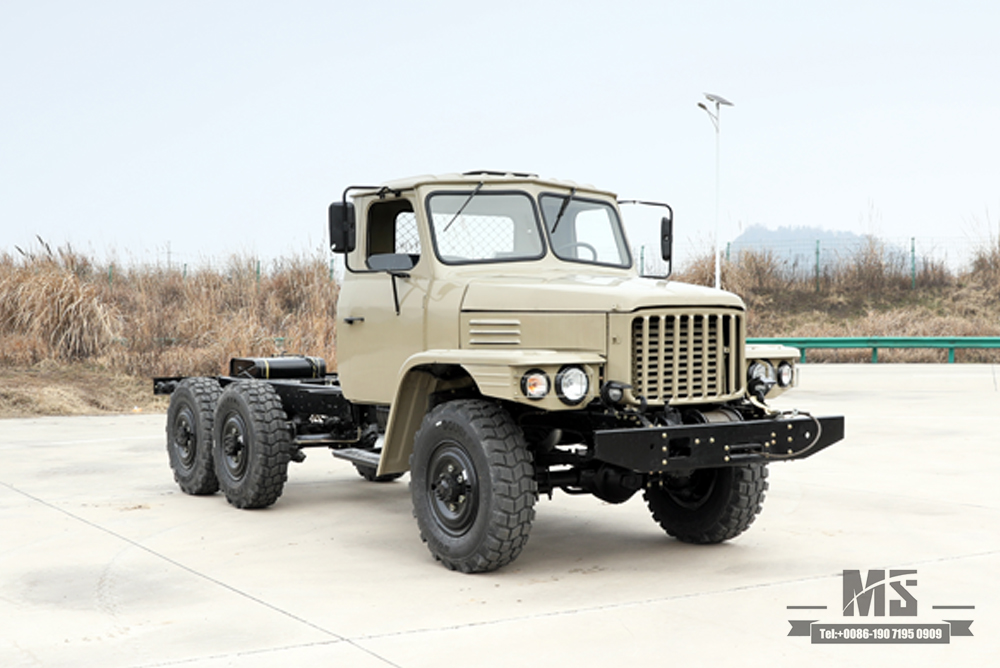 东风六驱EQ2082底盘_170马力EQ2082双玻尖头越野卡车底盘_240运输车_6×6卡车出口专用底盘