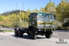 190马力东风EQ2102六轮驱动底盘_6×6军绿153一排半驾驶室越野底盘_东风卡车底盘出口专用卡车底盘