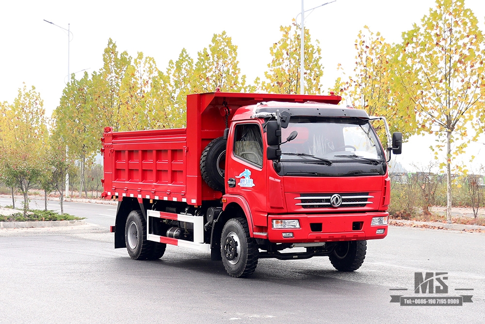东风4×2轻型自卸卡车 160HP小型自卸车_左/右手5吨单排微型卡车改装制造商_出口专用卡车