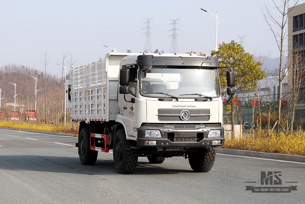 210马力东风四轮驱动13吨自卸车_4x4集装箱高度越野卡车_双轴矿用自卸车出口专用整车
